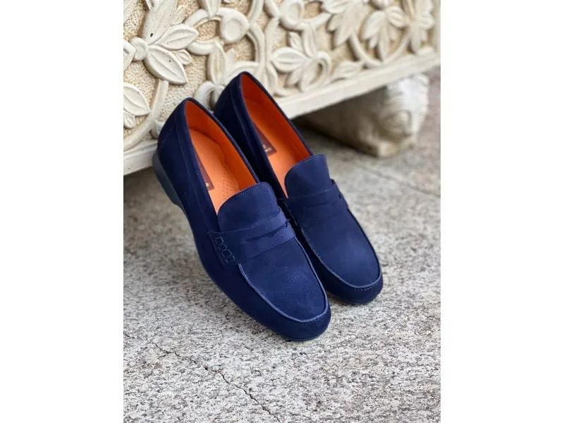MOCASÍN EN PIEL SERRAJE 6140 TUBOLARI EN COLOR MARINO