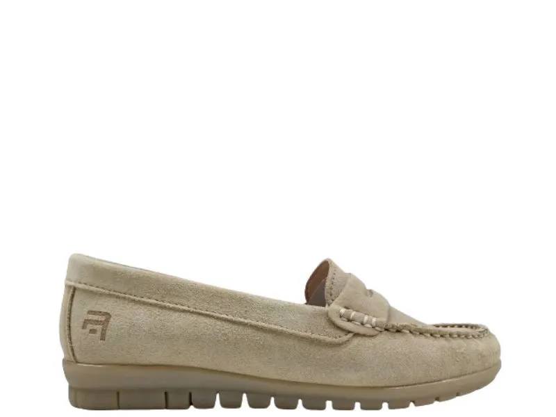 MOCASÍN EN PIEL SERRAJE AUDE AGOT EN COLOR TOSTADO