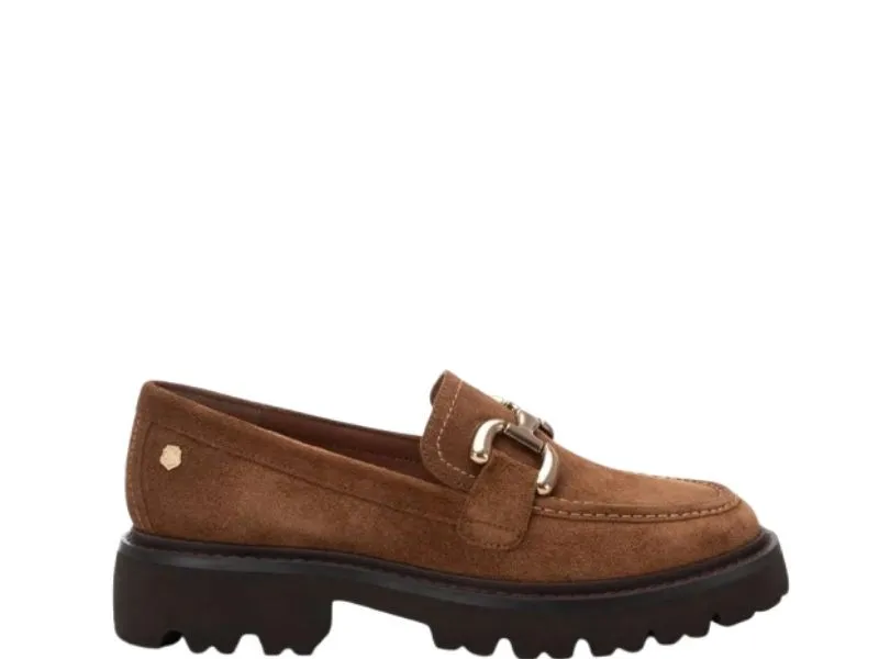 MOCASÍN EN PIEL SERRAJE CARMELA COLOR CAMEL 16195202