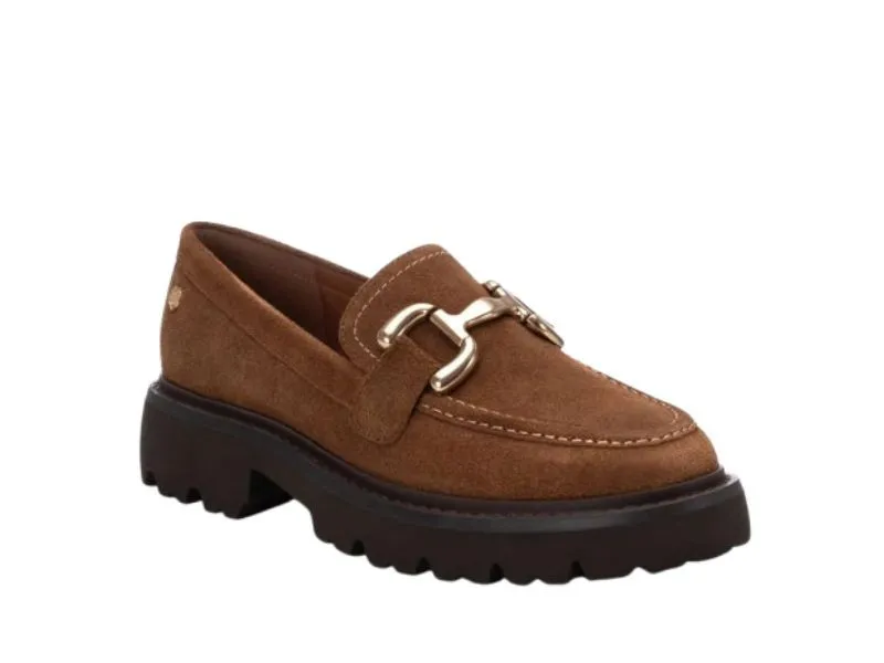 MOCASÍN EN PIEL SERRAJE CARMELA COLOR CAMEL 16195202