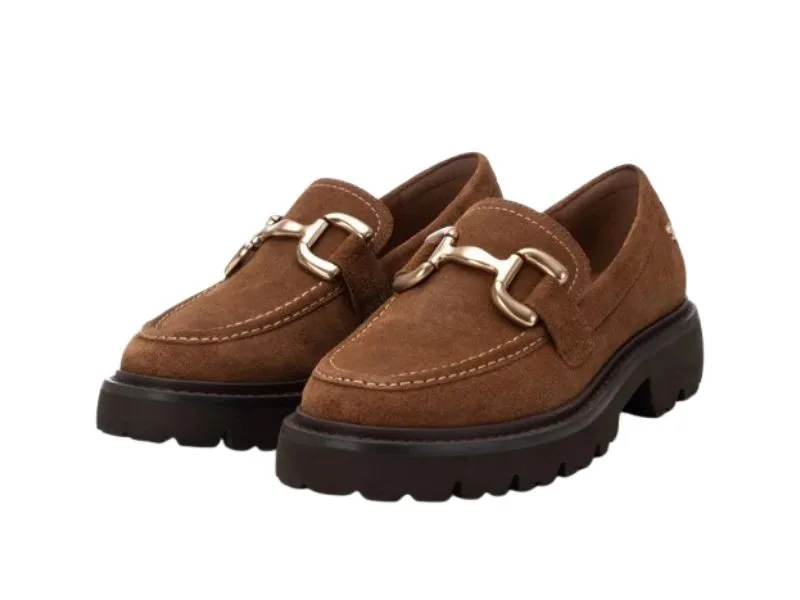 MOCASÍN EN PIEL SERRAJE CARMELA COLOR CAMEL 16195202