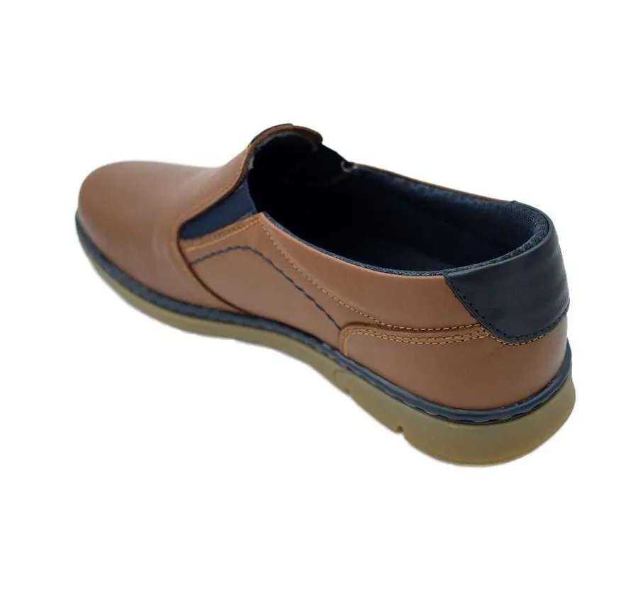 MOCASÍN NOTTON 176 ELÁSTICOS CÓMODO Y FLEXIBLE ZAPATO SUPER FLEX HOMBRE PIEL LÍBANO 23090