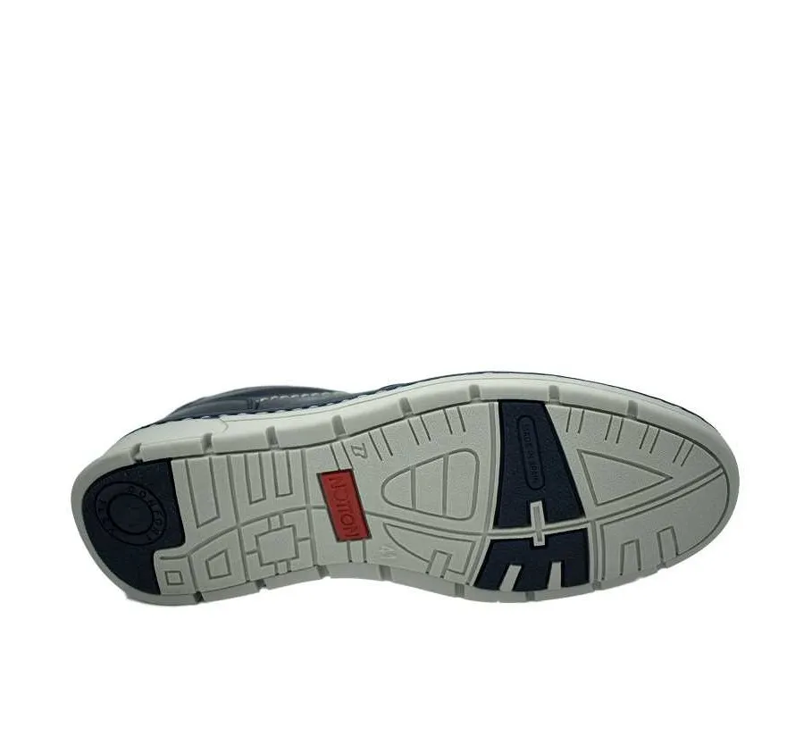 MOCASÍN NOTTON 176 ELÁSTICOS SUPER FLEX CÓMODO FLEXIBLE ZAPATO PIEL MARINO 23083