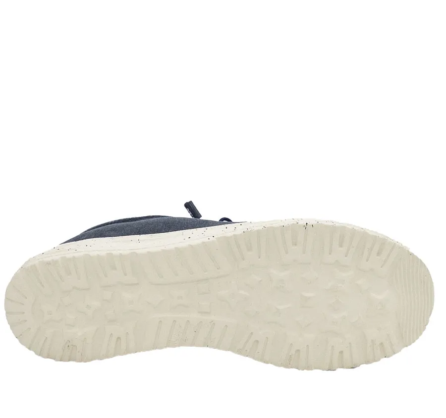 MOCASÍN WALLABY SWEDEN KLE 203534 TOBY LIGERO CÓMODO DE SPORT ZAPATO HOMBRE EN TEXTIL MARINO PLANTILLA MEMORY FOAM 26305