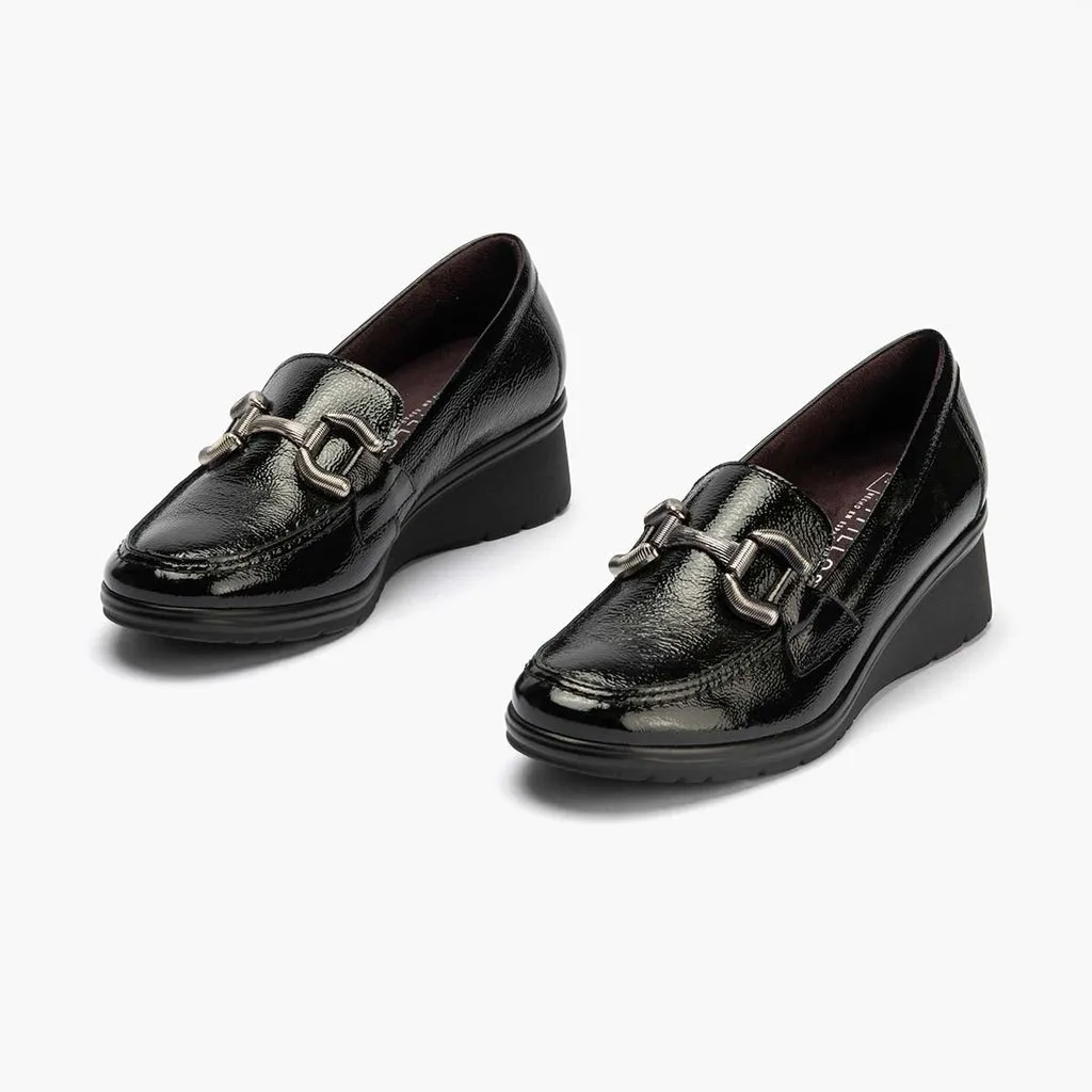 Mocasín Adorno mujer color negro