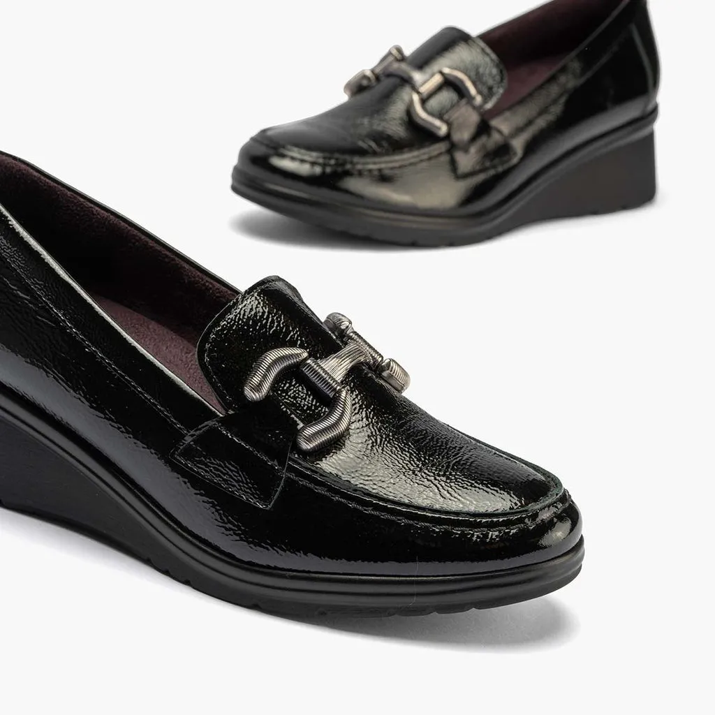 Mocasín Adorno mujer color negro
