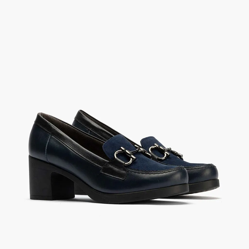 Mocasín Combinado de mujer color marino
