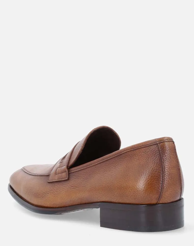 Mocasín cuero en piel napa para hombre