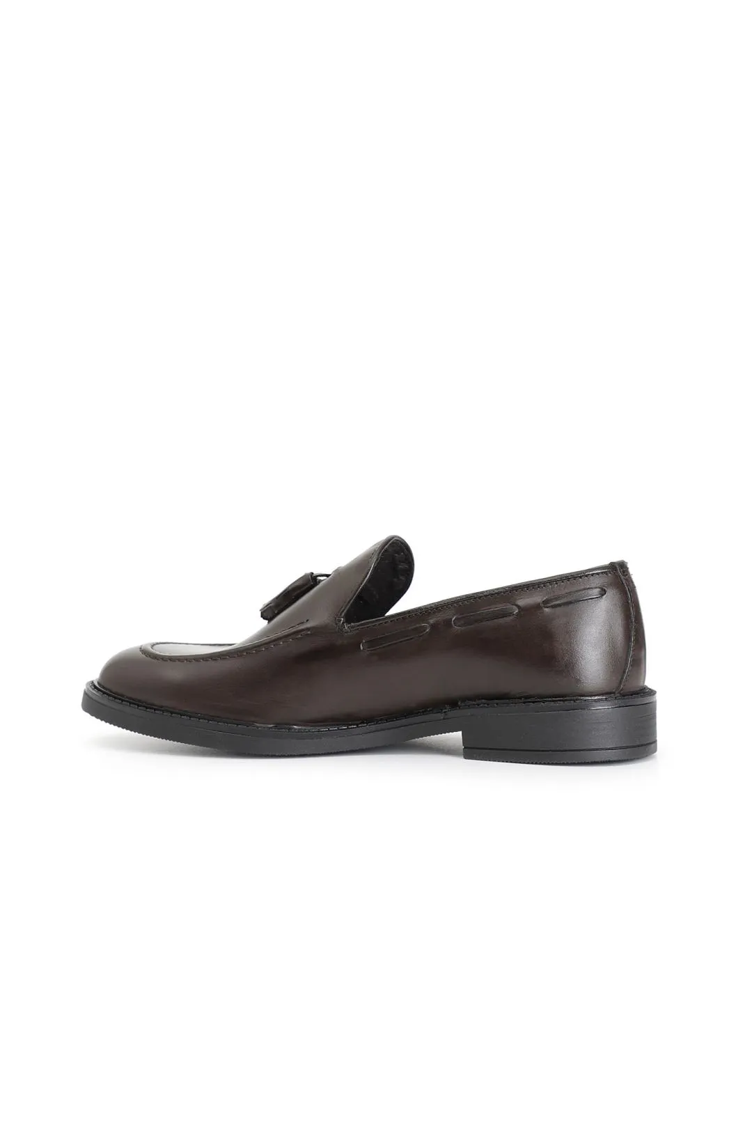 mocasín de cuero dark brown