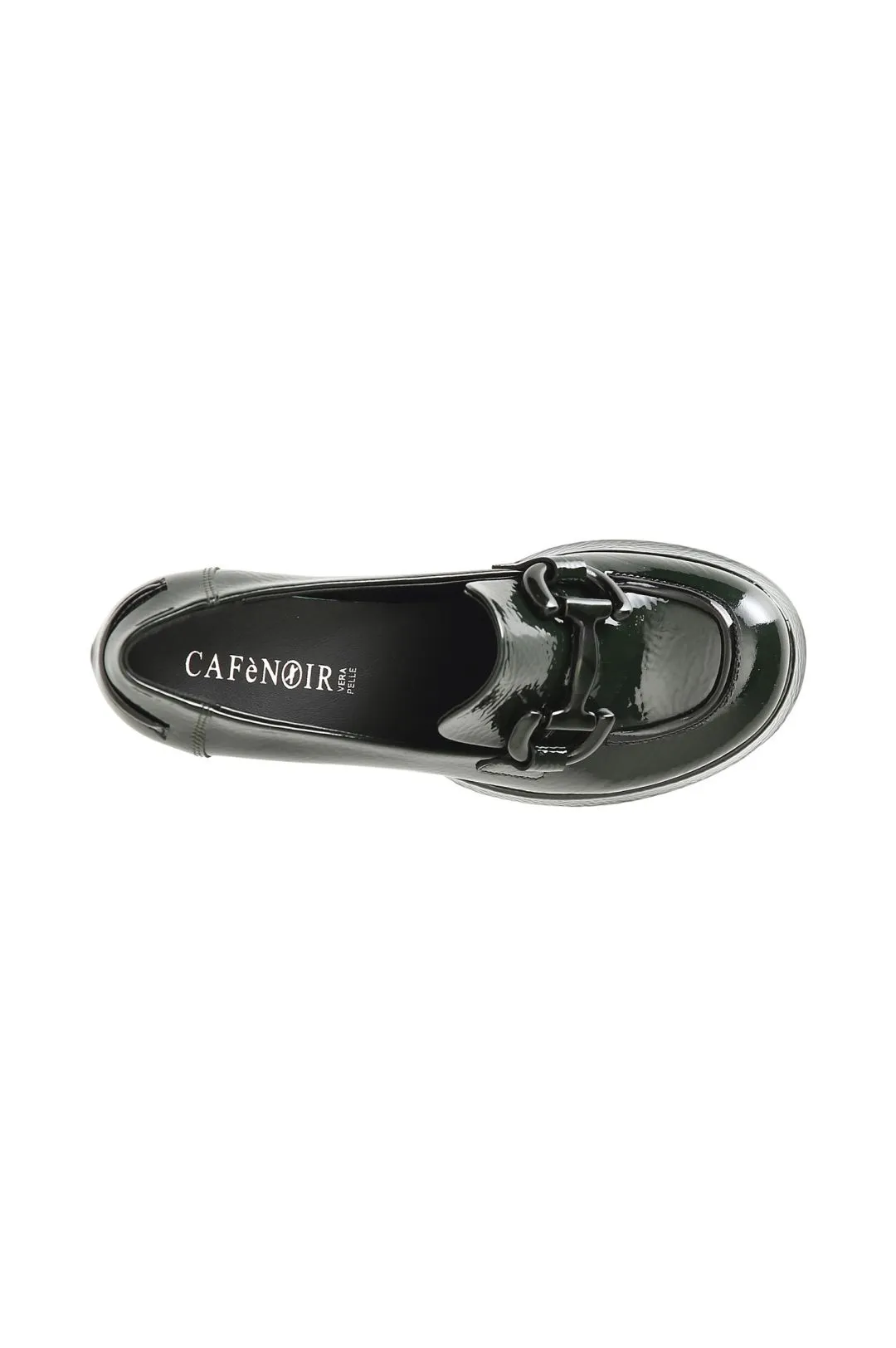mocasín de mujer en naplak con bocado de caballo green/black