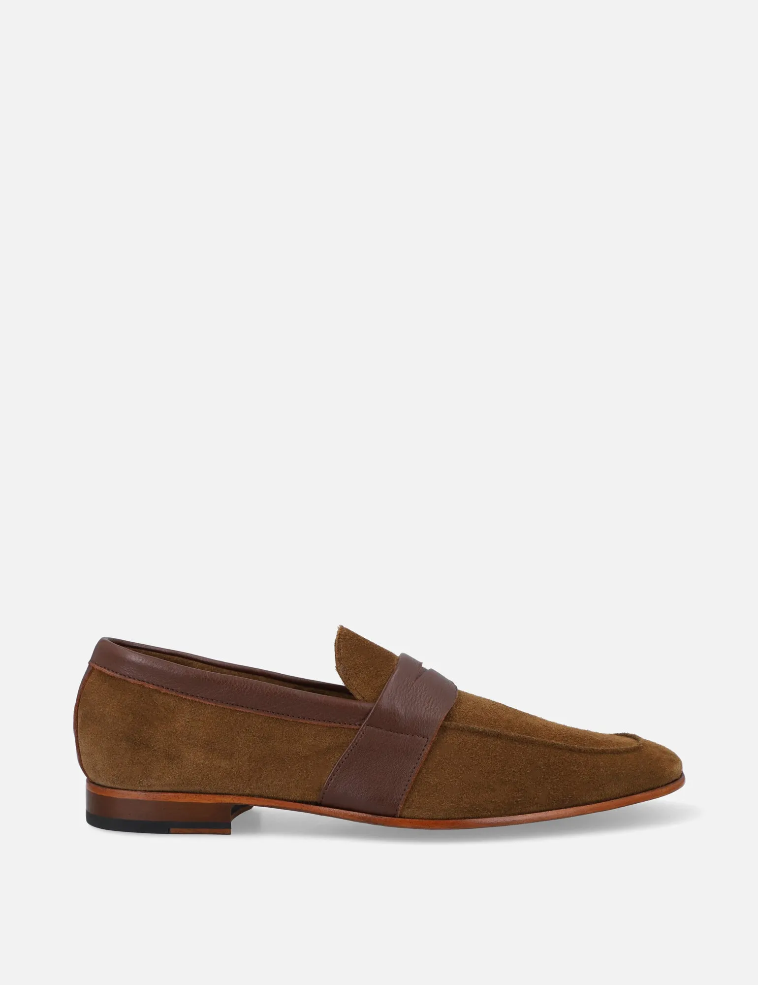 Mocasín en ante premium color kaki