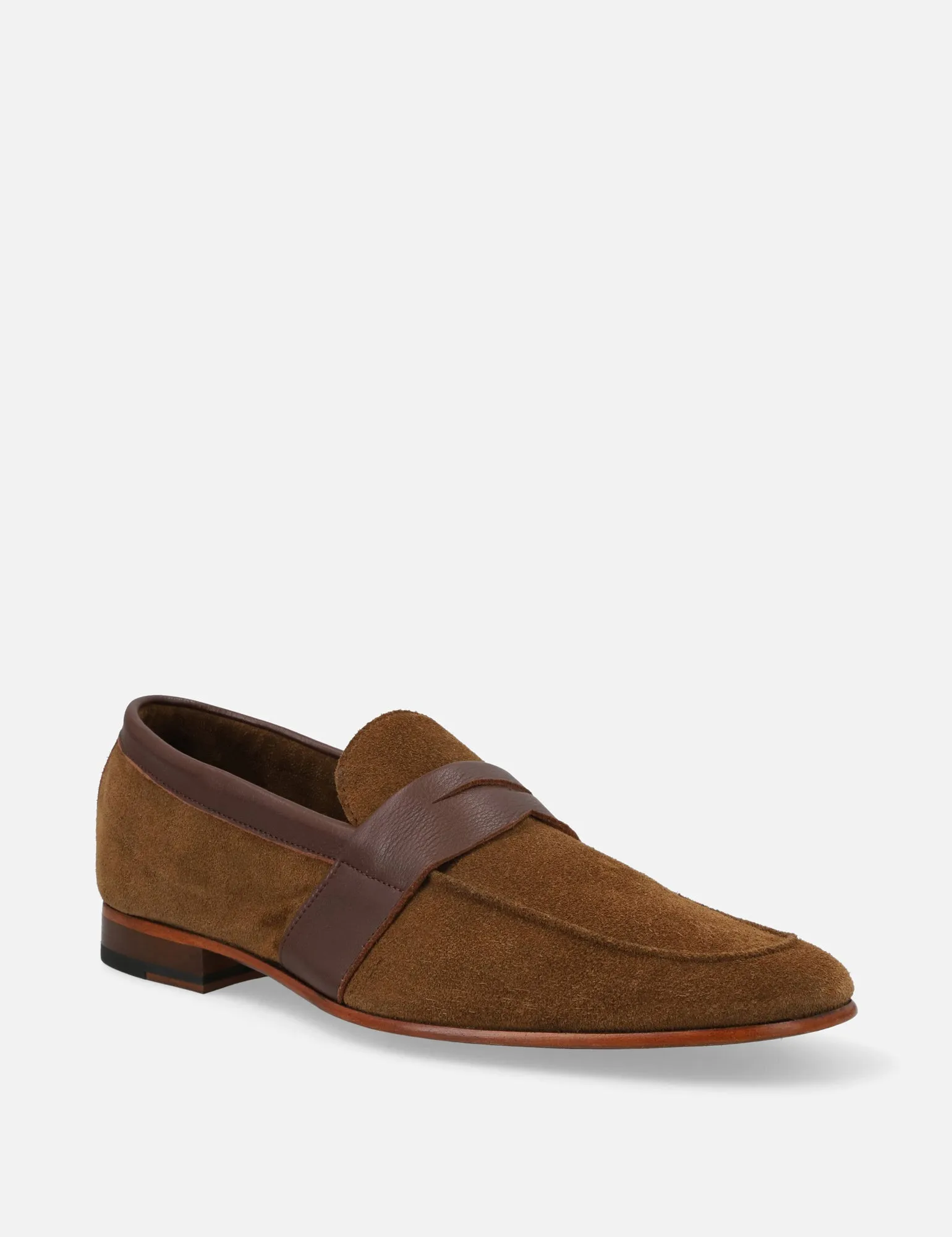 Mocasín en ante premium color kaki