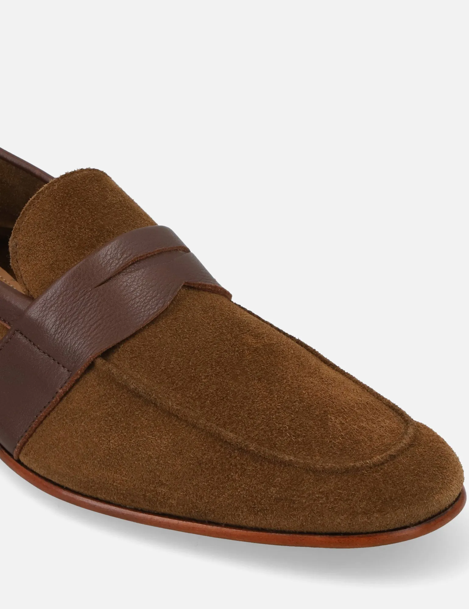 Mocasín en ante premium color kaki