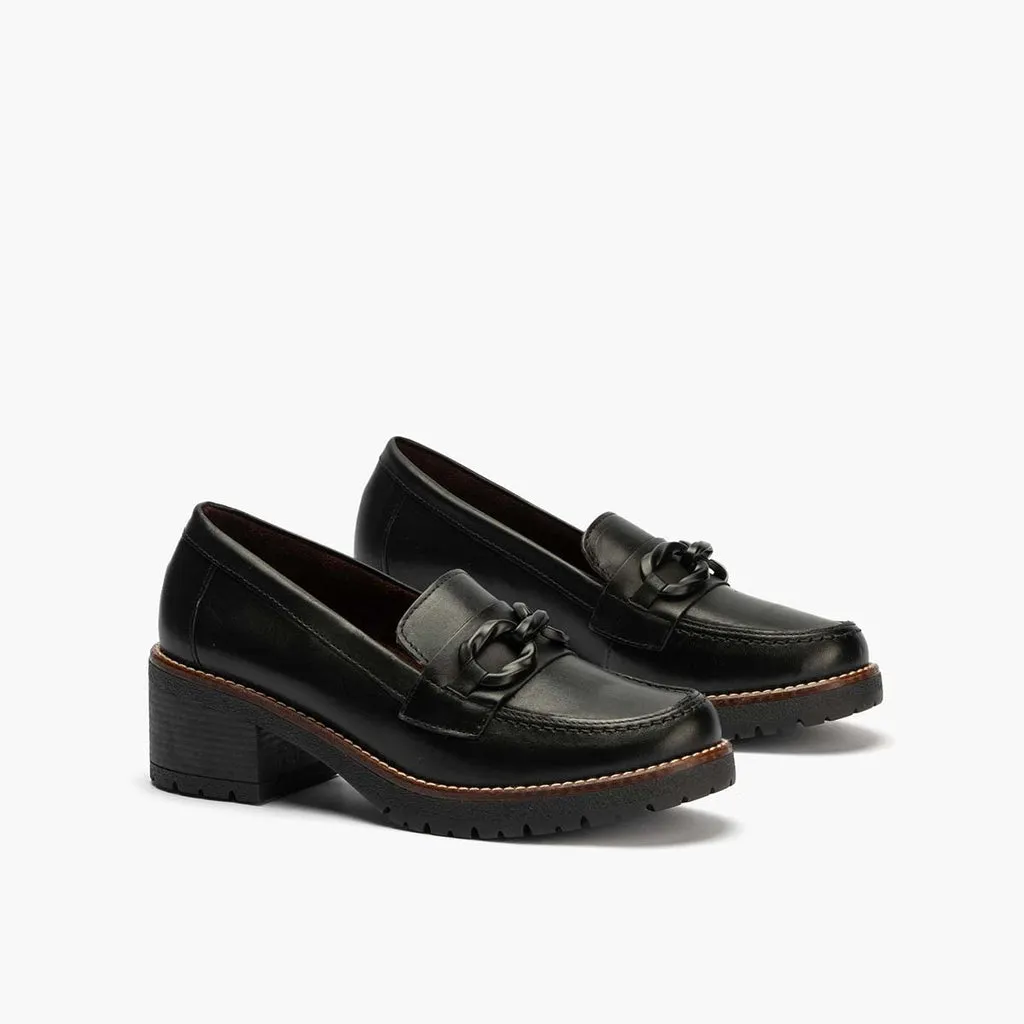 Mocasín en Napa mujer color negro
