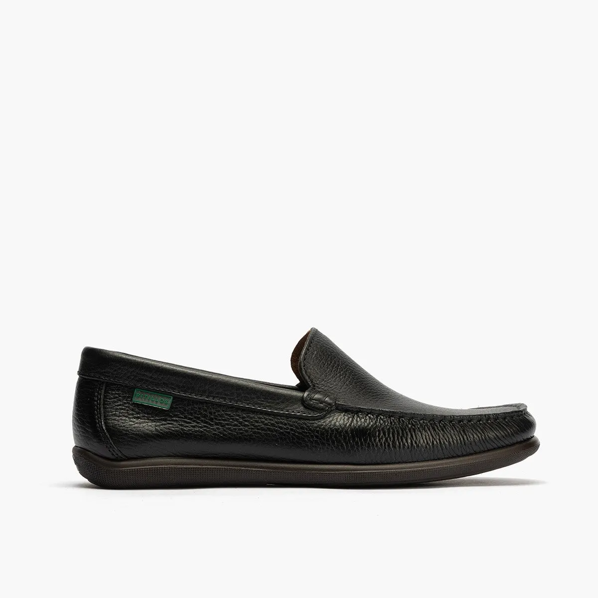 Mocasín liso piel hombre NEGRO