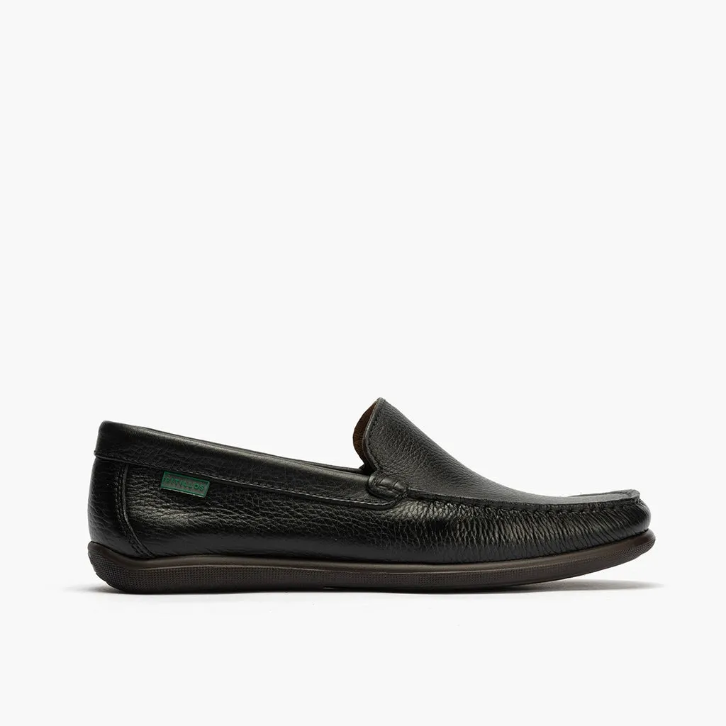 Mocasín liso piel hombre NEGRO