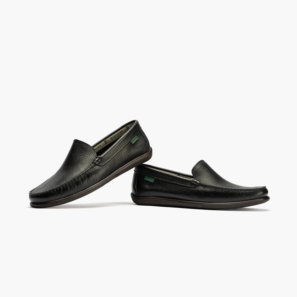 Mocasín liso piel hombre NEGRO