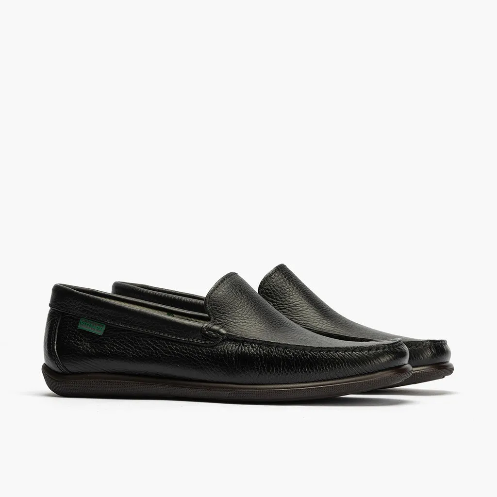 Mocasín liso piel hombre NEGRO