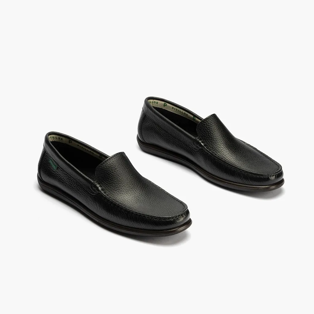 Mocasín liso piel hombre NEGRO