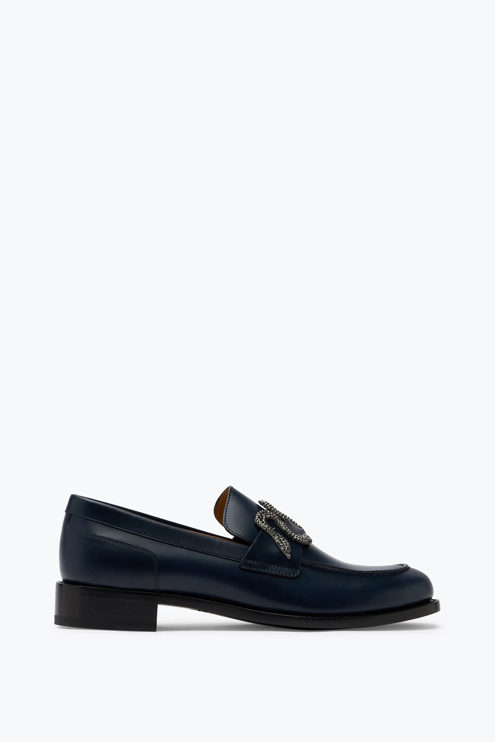 Mocasín Morgana Azul con Cristal Mate Negro 20