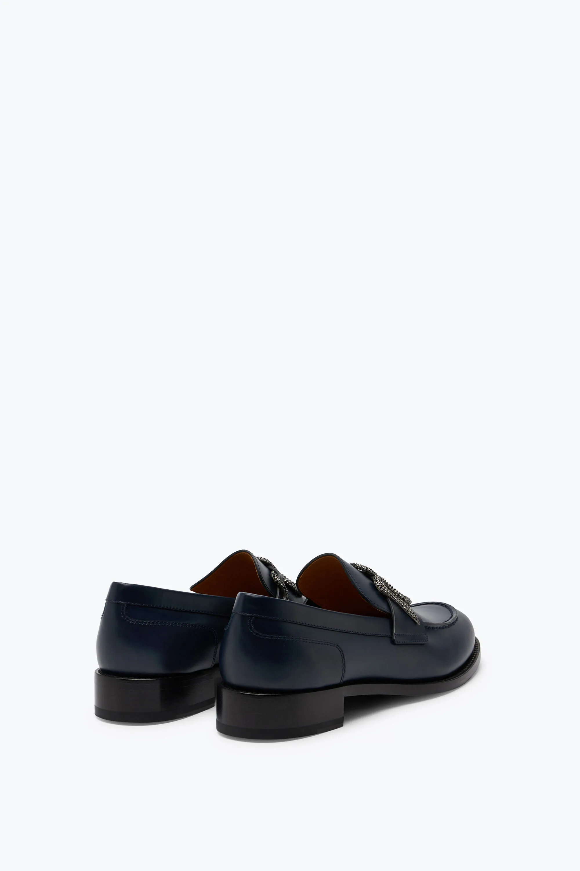 Mocasín Morgana Azul con Cristal Mate Negro 20