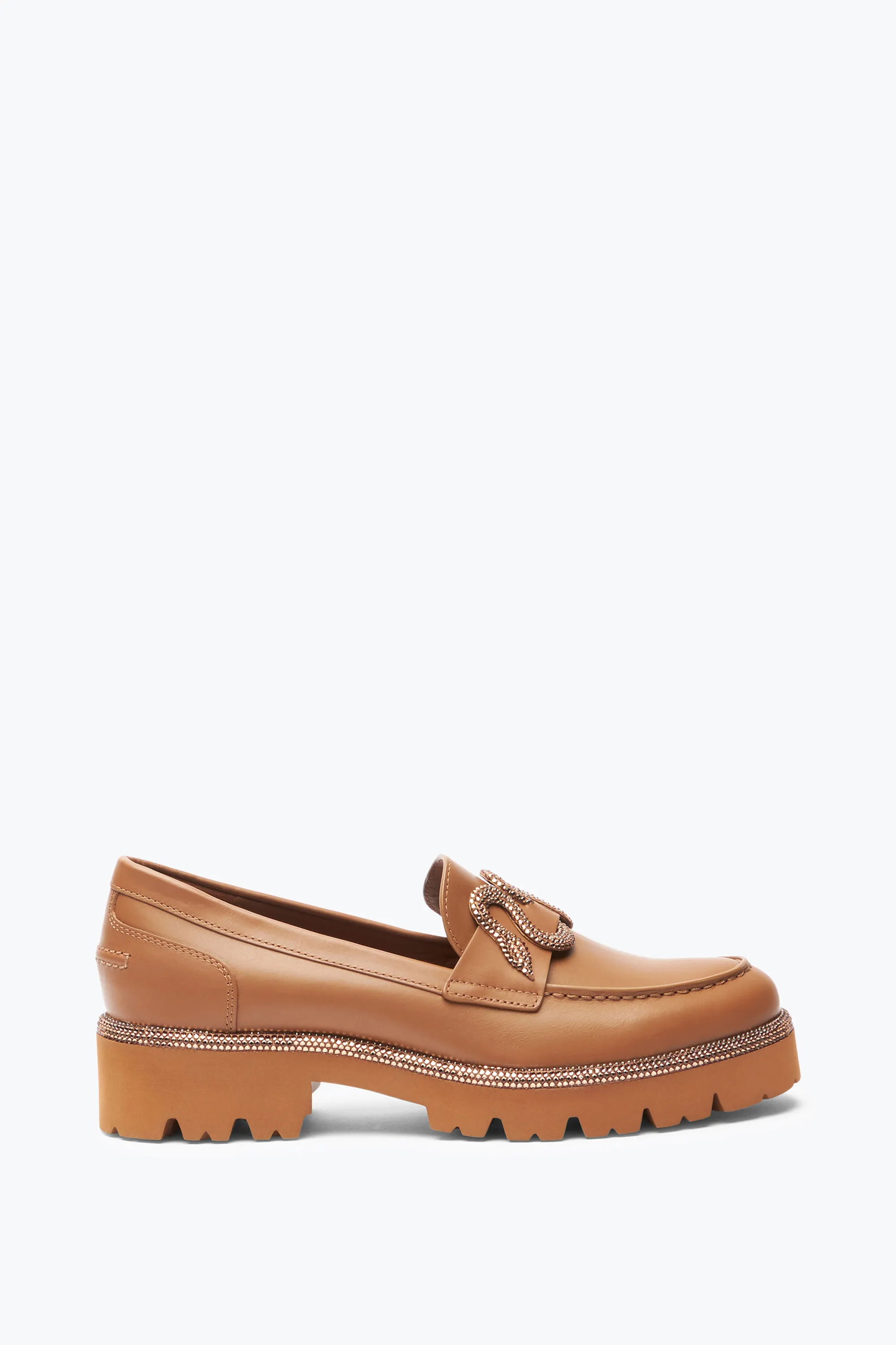 Mocasín Morgana Negro Grueso Con Pedrería 25