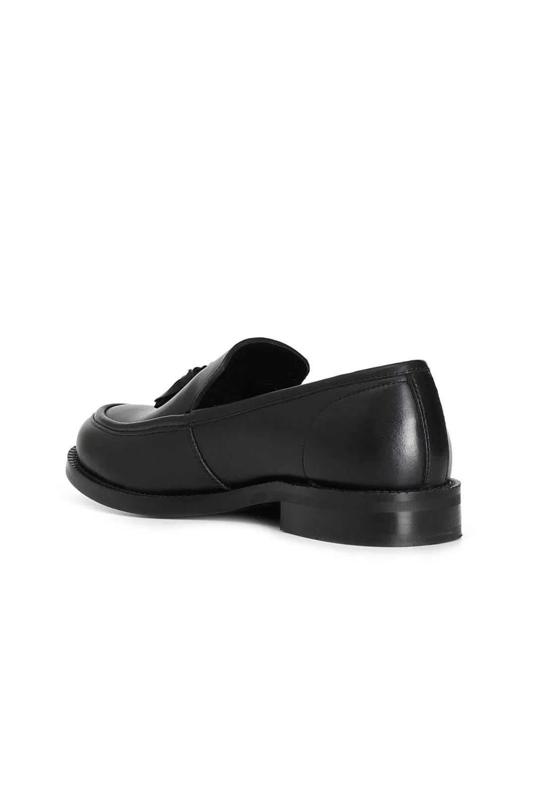 mocasín mujer piel con borlas black