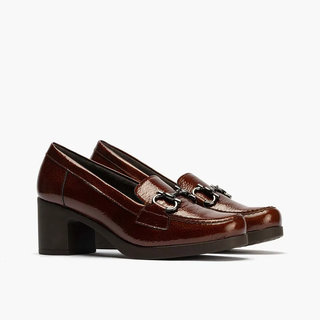 Mocasín para mujer color cuero