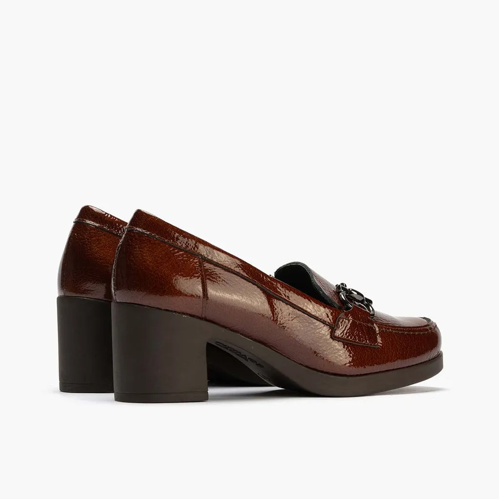 Mocasín para mujer color cuero