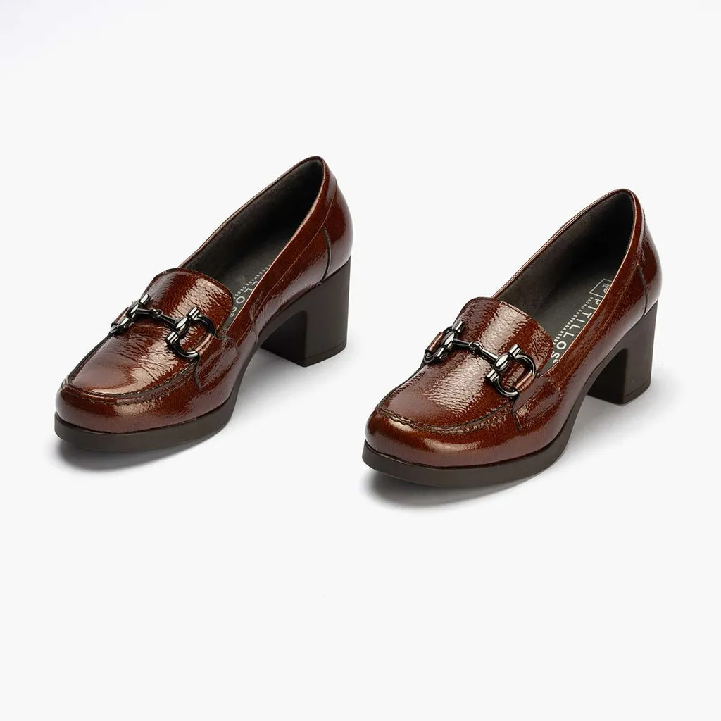 Mocasín para mujer color cuero