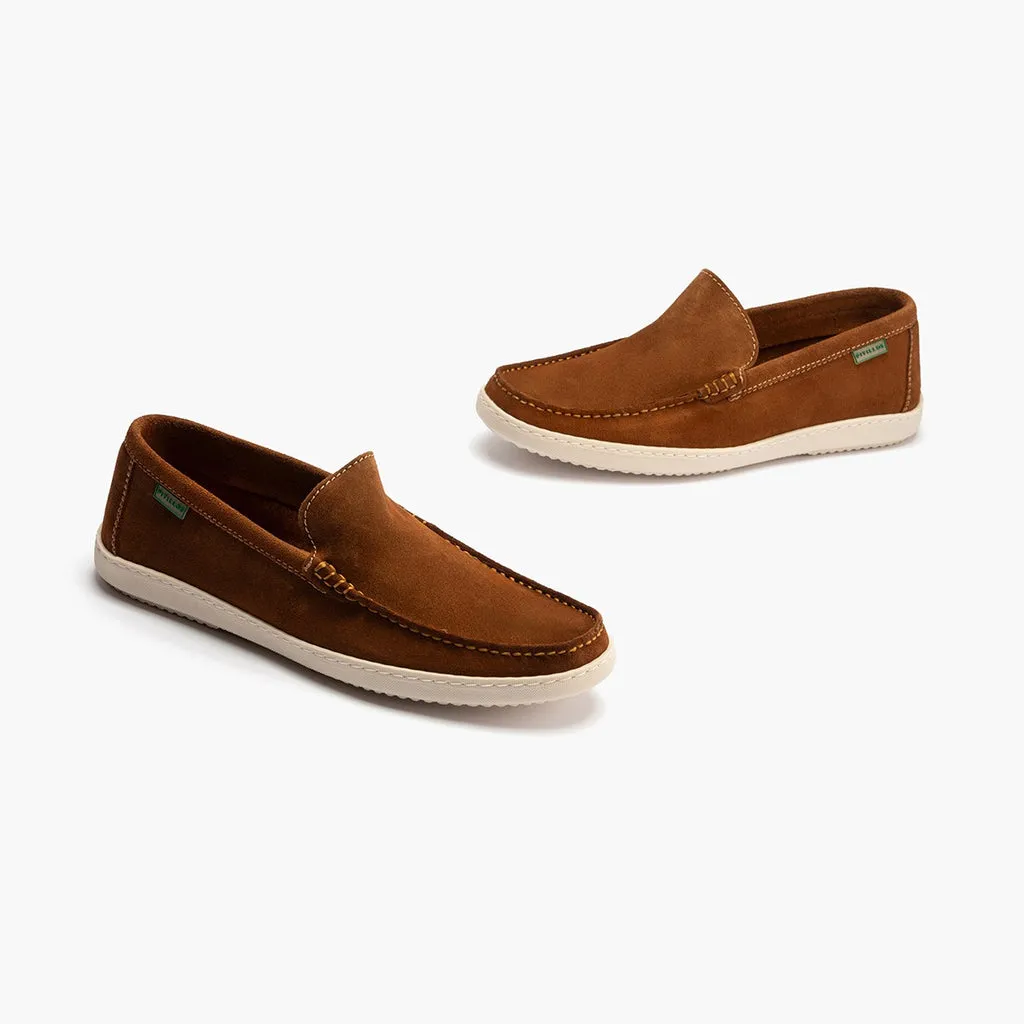 Mocasín serraje hombre marrón CLARO