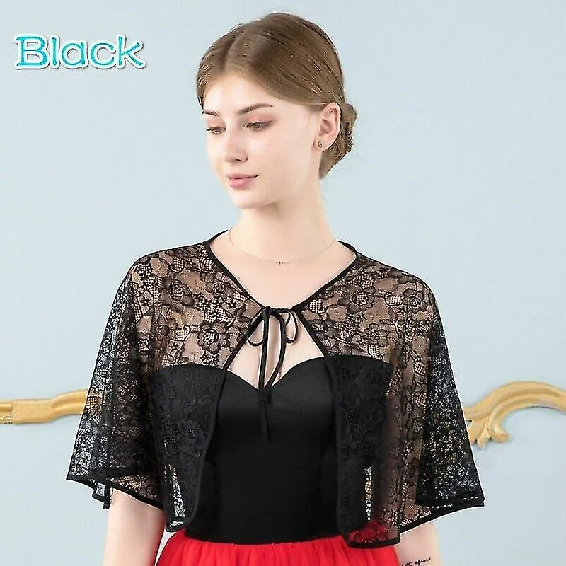 Mujer Encaje Encogimiento de Hombros Bolero Capa Novia Encubrimiento Envoltura Tippet Accesorio de Boda FCz qKd