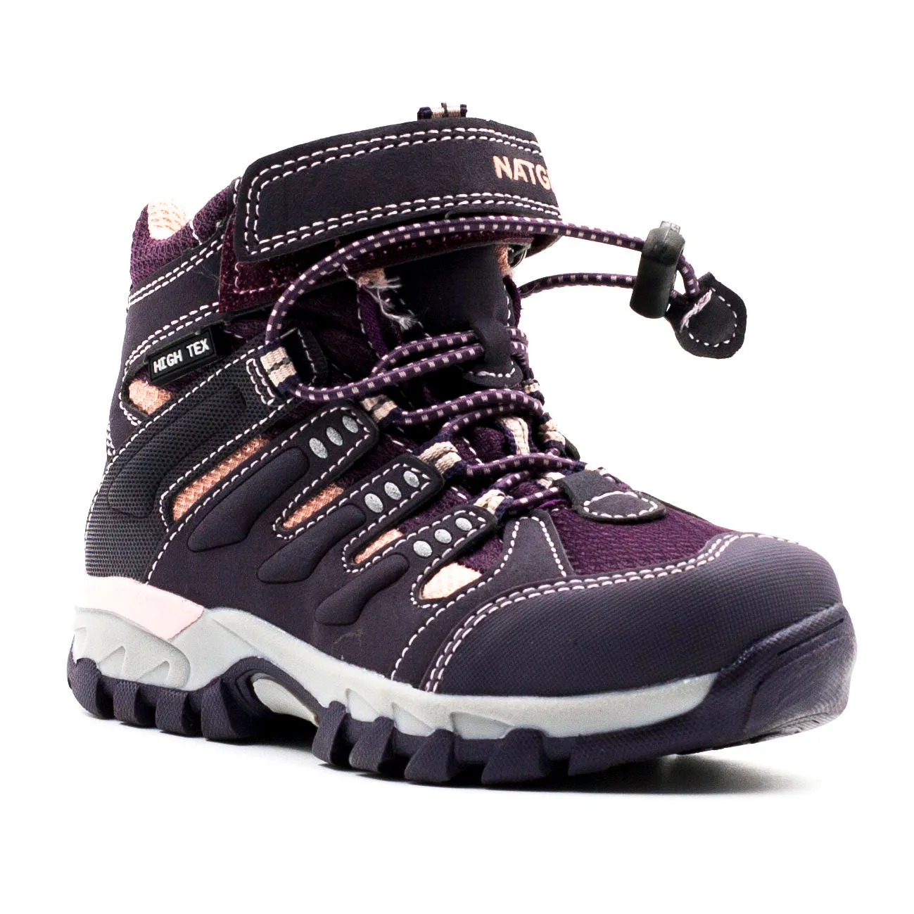 Natgeo Kids Botín C/Velcro Purpura Nia Outdoor