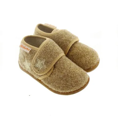 NATURINOBota estar en casa velcro Naturino Melody Oro