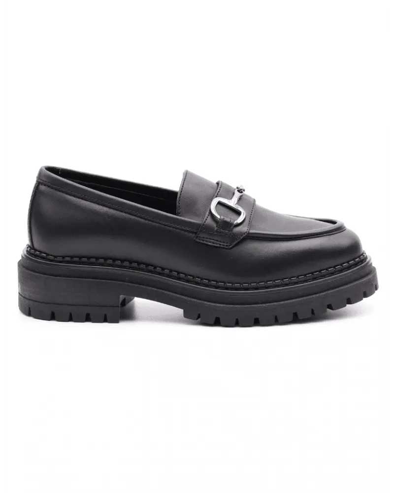 NERO GIARDINI 217715 MOCASíN MUJER  PIEL NEGRA