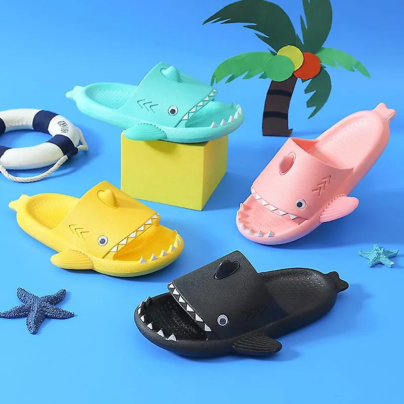 Niños Led Zapatillas luminosas para niños Niñas Casual Suaves De tiburón Toboganes con luces Sandalias de dibujos animados Niños