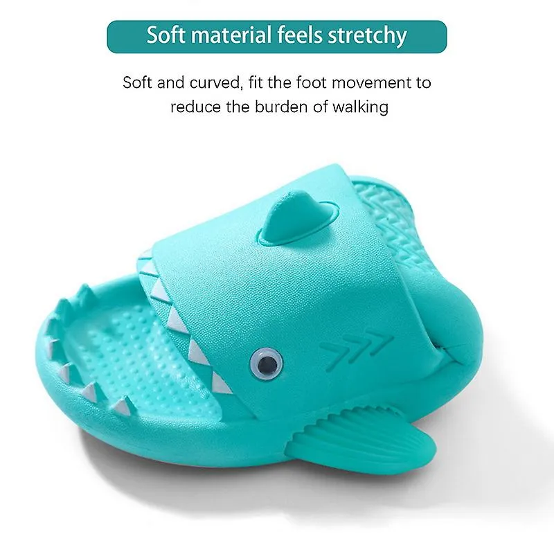 Niños Led Zapatillas luminosas para niños Niñas Casual Suaves De tiburón Toboganes con luces Sandalias de dibujos animados Niños