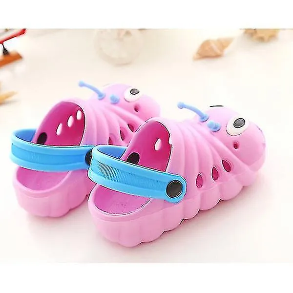 Niños pequeños Zapatillas de goma Obstruye zapatos Niños Niñas Sandalias de playa21pink