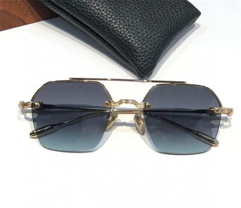 Nuevas gafas de sol piloto de diseño de moda 8189 Retro Shape Metal Half Frame Vintage Punk Style High End Tal Outdoor UV400 Gaf