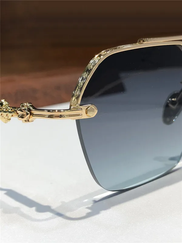 Nuevas gafas de sol piloto de diseño de moda 8189 Retro Shape Metal Half Frame Vintage Punk Style High End Tal Outdoor UV400 Gaf