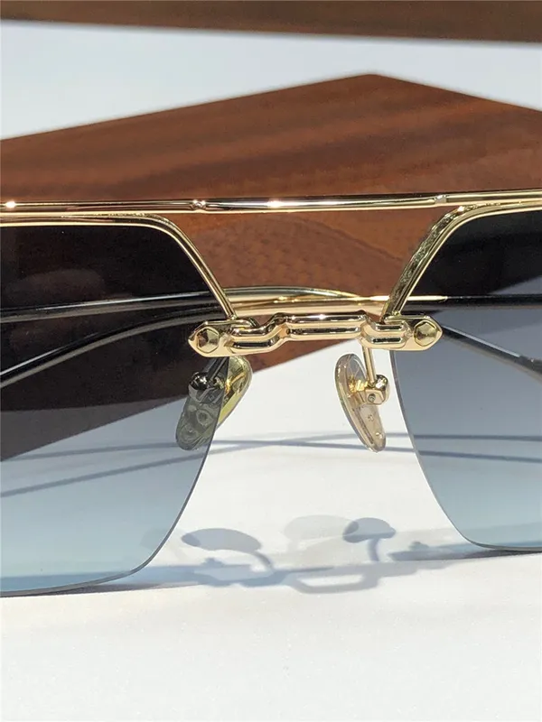 Nuevas gafas de sol piloto de diseño de moda 8189 Retro Shape Metal Half Frame Vintage Punk Style High End Tal Outdoor UV400 Gaf