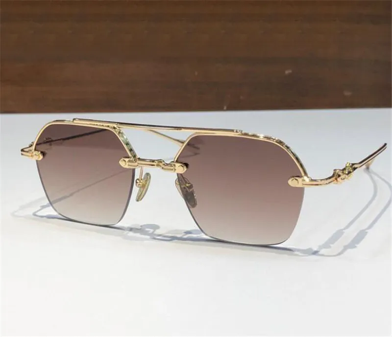 Nuevas gafas de sol piloto de diseño de moda 8189 Retro Shape Metal Half Frame Vintage Punk Style High End Tal Outdoor UV400 Gaf