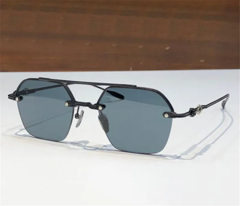 Nuevas gafas de sol piloto de diseño de moda 8189 Retro Shape Metal Half Frame Vintage Punk Style High End Tal Outdoor UV400 Gaf