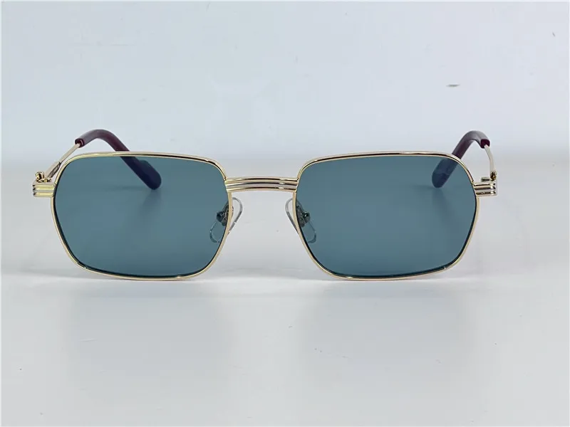 Nuevo diseño de moda Gafas de sol cuadradas 0463s Exquisito K Gold Frame Simple y popular Estilo versátil Outdoor UV400 Protecti