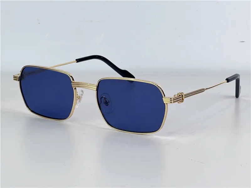 Nuevo diseño de moda Gafas de sol cuadradas 0463s Exquisito K Gold Frame Simple y popular Estilo versátil Outdoor UV400 Protecti