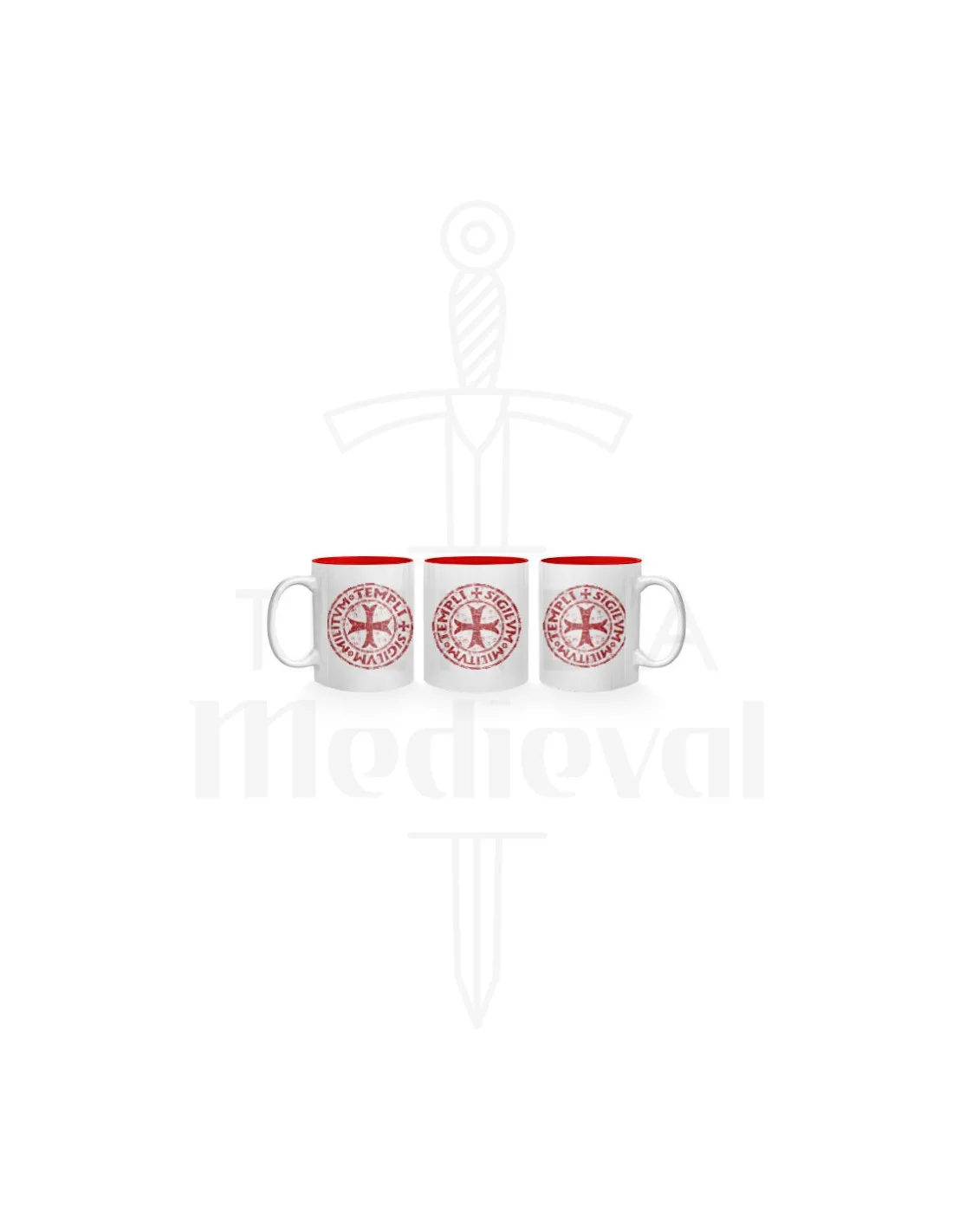 Pack Desayuno Templario: Taza + Posavasos Caballeros Templarios