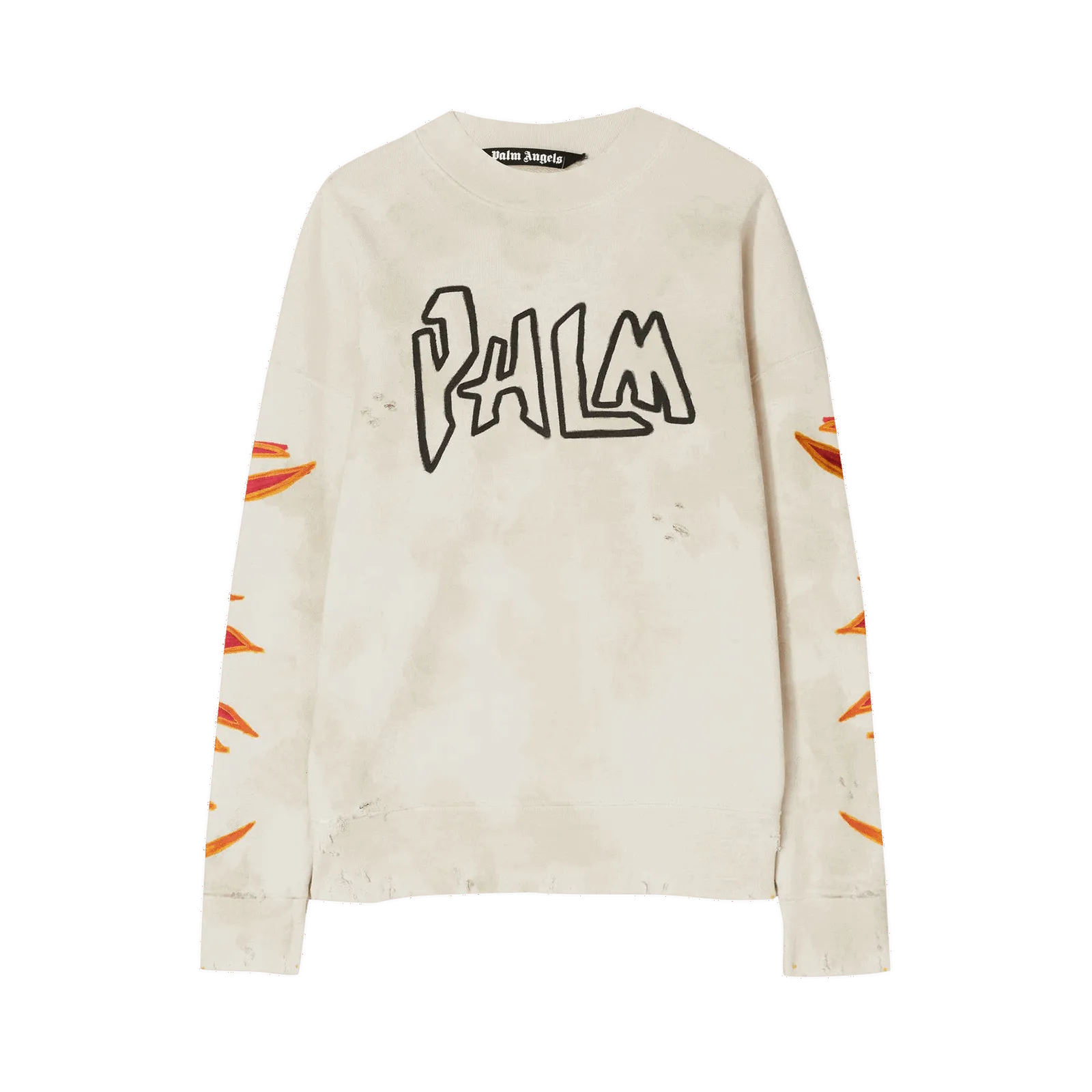 Palm Angels GD Palm Graffiti Flames Crewneck