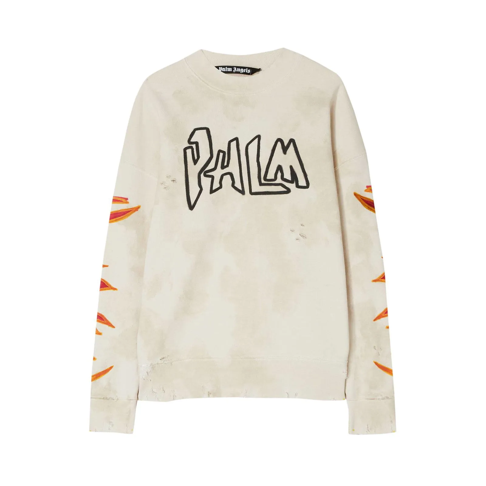 Palm Angels GD Palm Graffiti Flames Crewneck