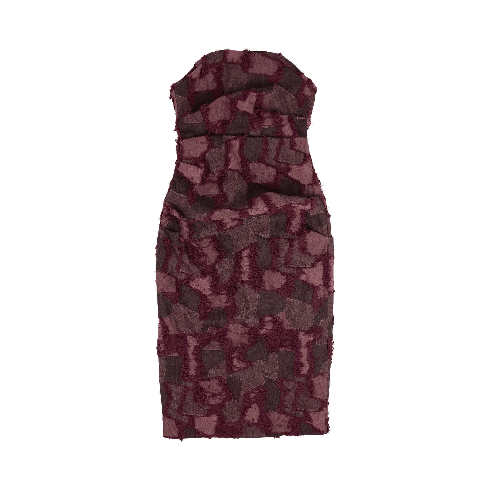 Palm Angels Patched Strapless Dress