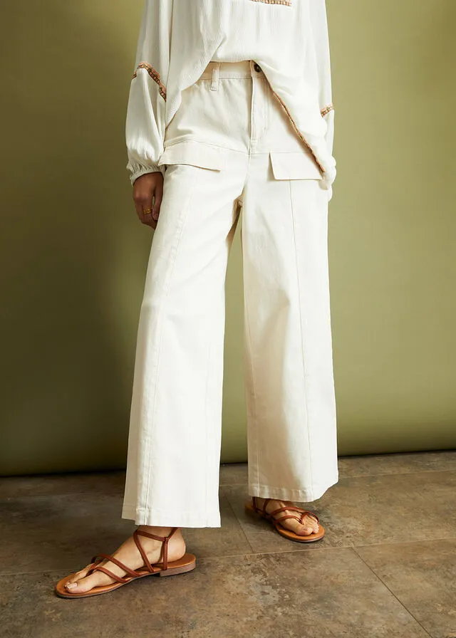 Pantalón capri Crudo